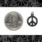 Black Finished Zinc Alloy Peace Sign Charm set with clear CZs - ZBL-C01